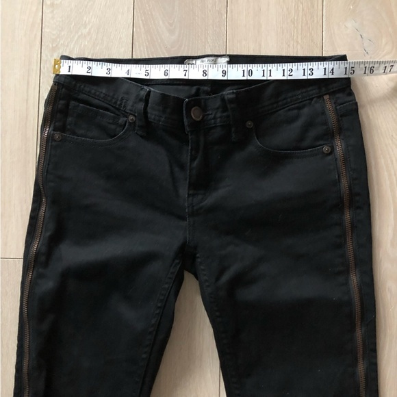 Free People Full Size Zipper Black Skinny Jeans Size 27 - Picture 11 of 13